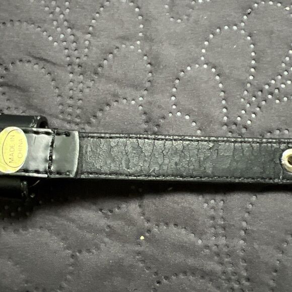 Vintage Womens Genuine Leather Black  Southwestern Silver Concho Belt 29\
